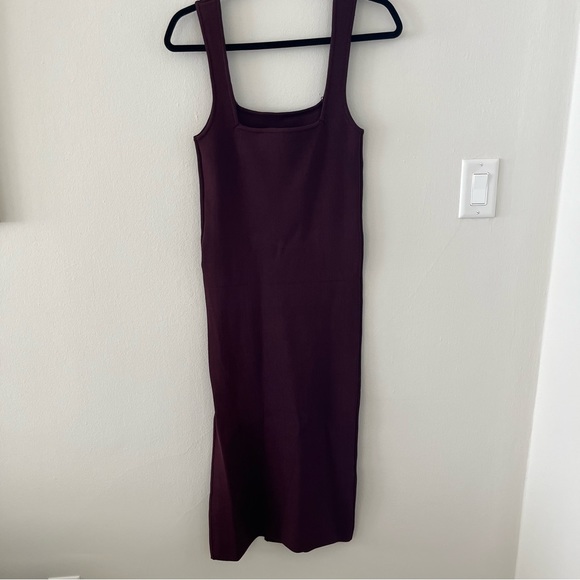 Shona Joy Basic Square Neck Midi Dress Size Medium Cocoa - Picture 8 of 10